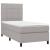 Pat box spring cu saltea, gri deschis, 90x190 cm, textil GartenMobel Dekor