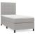 Pat box spring cu saltea, gri deschis, 90x200 cm, textil GartenMobel Dekor