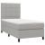 Pat box spring cu saltea, gri deschis, 90x200 cm, textil GartenMobel Dekor