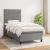 Pat box spring cu saltea, gri închis, 90x200 cm, textil GartenMobel Dekor
