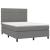 Pat box spring cu saltea, gri închis, 140x190 cm, textil GartenMobel Dekor