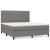 Pat box spring cu saltea, gri închis, 180x200 cm, textil GartenMobel Dekor