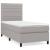 Pat box spring cu saltea, gri deschis, 80x200 cm, textil GartenMobel Dekor