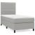 Pat box spring cu saltea, gri deschis, 90x200 cm, textil GartenMobel Dekor