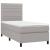 Pat box spring cu saltea, gri deschis, 100x200 cm, textil GartenMobel Dekor