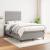 Pat box spring cu saltea, gri deschis, 120x200 cm, textil GartenMobel Dekor