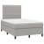 Pat box spring cu saltea, gri deschis, 120x200 cm, textil GartenMobel Dekor