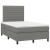 Pat box spring cu saltea, gri închis, 120x200 cm, textil GartenMobel Dekor