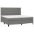 Pat box spring cu saltea, gri închis, 200x200 cm, textil GartenMobel Dekor