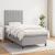 Pat continental cu saltea, gri deschis, 80x200 cm, textil GartenMobel Dekor