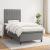 Pat box spring cu saltea, gri închis, 80x200 cm, textil GartenMobel Dekor