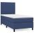 Pat box spring cu saltea, albastru, 90x200 cm, textil GartenMobel Dekor