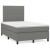 Pat box spring cu saltea, gri închis, 120x200 cm, textil GartenMobel Dekor