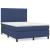Pat box spring cu saltea, albastru, 140x200 cm, textil GartenMobel Dekor