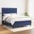 Pat box spring cu saltea, albastru, 140x200 cm, textil GartenMobel Dekor