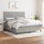 Pat continental cu saltea, gri deschis, 160x200 cm, textil GartenMobel Dekor