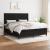 Pat box spring cu saltea, negru, 160x200 cm, textil GartenMobel Dekor