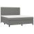 Pat box spring cu saltea, gri închis, 180x200 cm, textil GartenMobel Dekor