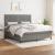 Pat box spring cu saltea, gri închis, 180x200 cm, textil GartenMobel Dekor