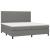 Pat box spring cu saltea, gri închis, 200x200 cm, textil GartenMobel Dekor