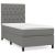 Pat box spring cu saltea, gri închis, 80x200 cm, textil GartenMobel Dekor