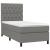 Pat box spring cu saltea, gri închis, 80x200 cm, textil GartenMobel Dekor