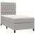 Pat box spring cu saltea, gri deschis, 90x190 cm, textil GartenMobel Dekor