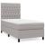 Pat box spring cu saltea, gri deschis, 90x190 cm, textil GartenMobel Dekor