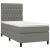 Pat box spring cu saltea, gri închis, 100x200 cm, textil GartenMobel Dekor