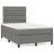 Pat box spring cu saltea, gri închis, 120x200 cm, textil GartenMobel Dekor