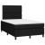 Pat box spring cu saltea, negru, 120x200 cm, textil GartenMobel Dekor