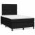 Pat box spring cu saltea, negru, 120x200 cm, textil GartenMobel Dekor