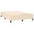Pat box spring cu saltea, crem, 140x200 cm, textil GartenMobel Dekor
