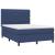 Pat box spring cu saltea, albastru, 140x200 cm, textil GartenMobel Dekor
