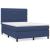 Pat box spring cu saltea, albastru, 140x200 cm, textil GartenMobel Dekor