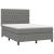 Pat box spring cu saltea, gri închis, 140x200 cm, textil GartenMobel Dekor