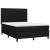 Pat box spring cu saltea, negru, 140x200 cm, textil GartenMobel Dekor