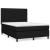 Pat box spring cu saltea, negru, 140x200 cm, textil GartenMobel Dekor