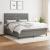 Pat box spring cu saltea, gri închis, 180x200 cm, textil GartenMobel Dekor