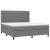 Pat box spring cu saltea, gri închis, 180x200 cm, textil GartenMobel Dekor