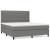 Pat box spring cu saltea, gri închis, 180x200 cm, textil GartenMobel Dekor