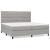 Pat box spring cu saltea, gri deschis, 200x200 cm, textil GartenMobel Dekor