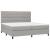 Pat box spring cu saltea, gri deschis, 200x200 cm, textil GartenMobel Dekor