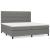 Pat box spring cu saltea, gri închis, 200x200 cm, textil GartenMobel Dekor