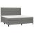 Pat box spring cu saltea, gri închis, 200x200 cm, textil GartenMobel Dekor