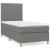 Pat box spring cu saltea, gri închis, 90x190 cm, textil GartenMobel Dekor