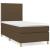 Pat box spring cu saltea, maro închis, 90x200 cm, textil GartenMobel Dekor