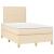Pat box spring cu saltea, crem, 120x200 cm, textil GartenMobel Dekor