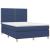 Pat continental cu saltea, albastru, 140x200cm, material textil GartenMobel Dekor