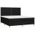 Pat box spring cu saltea, negru, 160x200 cm, textil GartenMobel Dekor